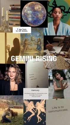 a collage of photos with the words germin rising