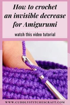 the crochet is being used to make an invisible video cover for an amigurm