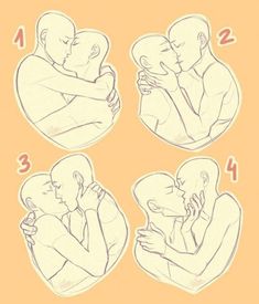 how to draw a couple kissing in different poses with the help of a pencil drawing technique