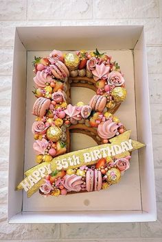 Pink and Gold Birthday Cake Decorated With Fruits, Flowers and Macarons G Cake Letter, A Cake Letter, How To Make A Letter Cake, Monogram Cake Birthday Letters, Alphabet Cake Birthday Letters, Letter Cakes Ideas Initials, Letter Cakes Ideas, Letter Birthday Cake, Monogram Cakes Birthday