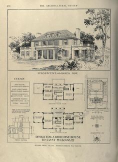 an old house is shown with plans for it