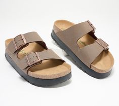 The classic Arizona sandal gets a trendy twist with a cool, platform sole that elevates the look. From Papilio by Birkenstock. Platform Slides Outfit, Birkenstock Platform, Slides Outfit, Beauty Storage, Platform Slides, Luggage Sets, Women In History, Men's Grooming, Weekender Bag