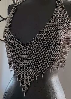 @ chain.cult on instagram Chain Mail Aesthetic, How To Draw Chainmail, How To Chainmail, Chain Dress Diy, Chain Maille Clothing, Chainmail Aesthetic, How To Make Chainmail, Crochet Chainmail, Chainmail Outfit