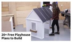 Easy Kitchen Island Plans | Ana White Playhouse Plans, Indoor Playhouse, Woodwork Diy, Play Tents, Construction Ideas