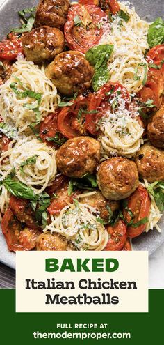 Make-ahead and freeze, or dig in tonight—seasoned with thyme, fennel, parmesan and lots of fresh garlic, our Italian baked chicken meatball recipe is a healthy take on traditional Italian meatballs. Flavored Meatballs, Chicken Meatball Recipe, Moist Baked Chicken, Ground Chicken Meatballs, Italian Baked Chicken, Baked Chicken Meatballs, Chicken Meatball, Chicken Meatball Recipes, The Modern Proper