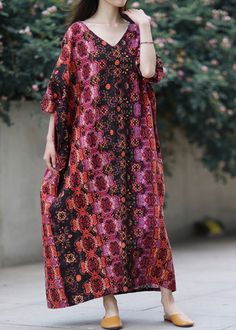 French v neck baggy cotton clothes Catwalk floral loose Dresses
 
Materials used:cotton blended

Measurement:Size S/BUST-160cm   
bust 160cm / 62.4"
length 118cm / 46.02"
hem 140cm / 54.6"


Size M/BUST-160cm   
bust 160cm / 62.4"
length 128cm / 49.92"
hem 140cm / 54.6"


We ship worldwide.

Tracking numbers provided for all orders. Oversized V-neck Floral Print Dress, Dresses Materials, Loose Dresses, Cotton Clothes, Loose Dress, Custom Made, Cotton Blend, V Neck, Floral