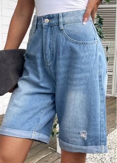 Color:Denim Blue;Size:M;Size:XL;Package Contents:1 X Shorts; Weird Sweaters, Denim Jean Skirt, Blue Jumpsuits, Fly High, Colored Pants, High Waisted Shorts Denim, Type Of Pants, Bottom Clothes, High Waisted Denim