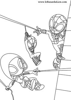 Marvel Spider-Man Amazing Friends Coloring Pages: Color your favorite Spidey pals, including Spider-Man, Miles Morales, and Gwen Stacy! These free printable coloring pages are perfect for kids of all ages. #spiderman #milesmorales #gwenstacy #marvel Naruto Pokemon, Friends Coloring Pages, Bratz Coloring, Spidey And His Amazing Friends