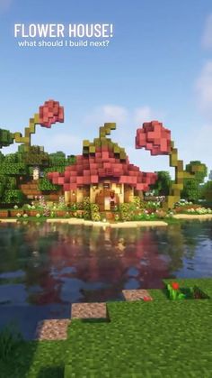 Fairy Starter House Minecraft, Minecraft Building Ideas Fairy House, Cute Minecraft Fairy House, Enchanted Minecraft Houses, Minecraft Calcite Build, Minecraft Astethic Builds, Fairy Land Minecraft, Minecraft Butterfly House, Flower Minecraft House