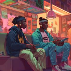 Waiting in the lobby to enter the weed shop. Comic Cover Art Ideas, Black Love Artwork, Lining Up, Black Cartoon Characters, Face Sketch, Murals Street Art, Black Anime Characters, Black Cartoon