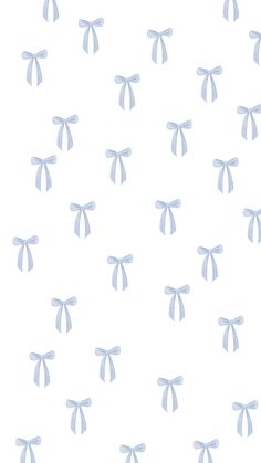 a white background with blue bows on it