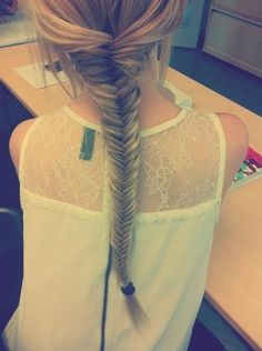 Fishtail braid Underlights Hair, Fishtail Braid, Best Wedding Hairstyles, Fish Tail Braid, Hair Envy, Dream Hair, Love Hair, Hair Dos, Blonde Highlights