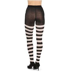 You'll have a grand old time in our Grand Stripe Sweater Tights! Whether you wear these with a casual outfit or as part of a costume, these tights are printed with alternating thick stripes for a distinct look that will turn heads. Made from a cotton blend, these tights are soft and warm for when it's coldest. Choose from a variety of color schemes for all of your wardrobe needs. Striped Thigh High Fitted Legwear, Striped Fitted Thigh High Hosiery, Thigh High Striped Socks, Striped Thigh Highs, Black And White Striped Knee High Socks, Tight Sweater, Fair Isle Pattern, Houndstooth Pattern, Black Tights