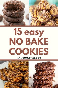 15 easy no bake cookies with chocolate and nuts