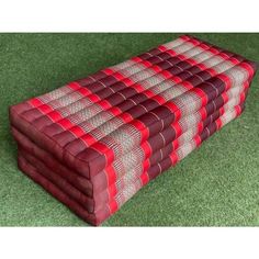 Futon Four Fold Dark Red and Red 2.5 Thick : 46 Wide x 76Long Rice Straw, Pillow Making, Triangle Pillow, Futon, The Beginning, Dark Red, Mattress, Pillows, The Originals