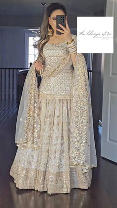 Contact us for any queries about product or shop and real images. 💃 *Lehenga Fabric* :- Faux Georgette 💃 *Dupatta Fabric* :- Faux Georgette With 5mm Sequence Fancy Border Work (dupatta size 2.30 meter) 💃 *Top Fabric* :- Faux Georgette Full sleeve(Full stitched) 💃 *Lehenga Inner* :- Micro Silk 💃 *Top Work* :-  9mm Sequence Work Multi Needle Embroidery Work, Zari Work. 💃 *Lehenga Work* :- Sequence 9mm Work, Multi Needle Work, Embroidery Work, Zari Work. Less  💃 *Type* : *Lehenga* :-Semi Sti Needle Work Embroidery, Long White Blouse, Desi Dress, Trendy Outfits Indian, Stitched Lehenga, Work Lehenga, Punjabi Outfits, Georgette Dupatta, Pakistani Fancy Dresses