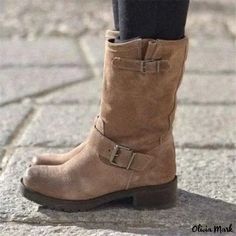 Best Winter Boots, Large Size Womens Shoes, Popular Boots, Buckle Ankle Boots, The Tube, Buckle Boots, Casual Heels, Flat Boots, Mid Calf Boots