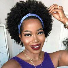 Afro With Headband Natural Hair, Afro With Headband, Eberron Art, Styles Locs, Black Hair Types, Big Afro, Curly Hair Types, Hair Headband, Headband Wig