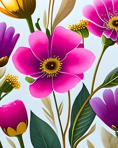 an image of colorful flowers on a white background