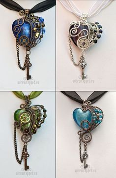 Punk Jewelry, Steampunk Art, Key To My Heart, Steampunk Jewelry, Fantasy Jewelry, Diy Schmuck