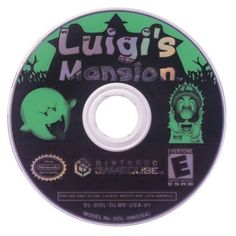 the dvd cover for luigi's mansion, featuring an image of a green creature