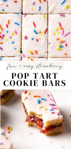 pop tart cookie bars filled with strawberry jam. Strawberry Poptart Shortbread, Strawberry Pop Tart Shortbread, Strawberry Poptart Blondie, Strawberry Poptart Recipe, Pop Tart Dessert, Strawberry Poptart Pie, Pop Tart Shortbread, Poptart Dessert Ideas, Pop Tart Cupcakes