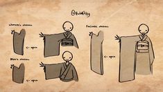 an image of how to wear a kimono in the style of geishashi