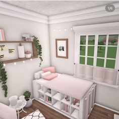 Bloxburg Bed Ideas Aesthetic, Bloxburg Loft Bedroom, Kid Bloxburg Room, Kid Room Bloxburg, Blocksburg Layouts, Bloxburg Toddler Room Ideas, Bloxburg Kids Room Ideas, Bloxburg Kids Room, Modern Toddler Room