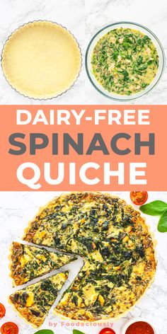 spinach quiche no cream is an easy and delicious appetizer to serve