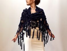 Crochet Navy Shawl İf you purchase 3 or more items please use ''BONUS'' as Coupon Code for 10% discount during the check out. MATERİAL: Cotton. COLOR: Navy Blue as shown. AVAİLABLE COLORS: 30 colors- White, ivory, champagne/rose, pink, pale pink, hot pink, fuchsia, lilac, violet, burgundy, mustard, cinnamon, stone beige, camel beige, taupe, brown, light gray, dark gray, light blue, denim blue, cobalt blue, navy blue, turquoise, teal, yellow, orange, coral, red, green, black. MEASUREMENTS: Length Bohemian Lace Shawl With Lace Work, Bohemian Crochet Shawl For Weddings, Evening Scarf, Bridal Shrug, Champagne Rose, Summer Shawl, Blue Shawl, Outdoor Fall Wedding, Blue Cobalt