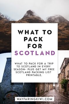 what to pack for scotland with text overlay