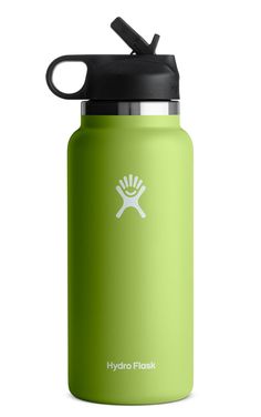 the hydro flask water bottle in lime green