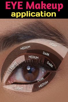 Makeup Hacks Eyeshadow Tips And Tricks, Beach Pictures Makeup, Eyeshadow Shades For Brown Eyes, Order Of Eye Makeup Application, Makeup Application Tips, How To Apply Smokey Eyeshadow, Eye Shadow Application Guide, Makeup Application For Beginners, Smokey Eye Beginner