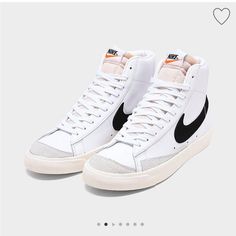 Women's Nike Blazer Mid '77 Casual Shoes, Nwt, Size 6, White/Black/Gray