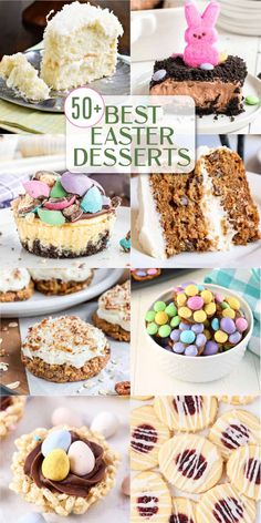 easter desserts with the words 50 best easter desserts