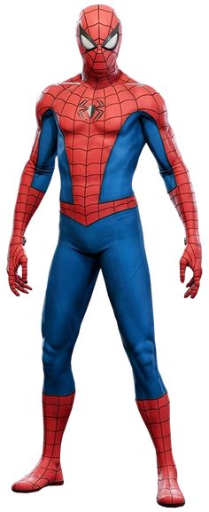 a man in a spiderman costume is standing