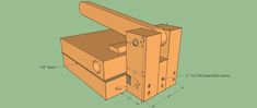 an image of a wooden box with measurements on the front and back side, showing how to build it