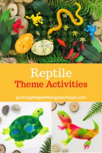 reptile theme activities for toddlers and preschool