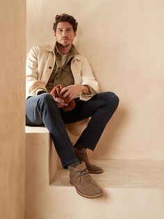 Men’s Photo Shoot Outfits, Mens Outdoor Outfits, Men’s Work From Home Outfit, Men’s Capsule 2024, Mens Boot Outfit, Men French Style, Cool Dad Aesthetic, Mens Neutral Outfit, Dad Outfits Casual For Men