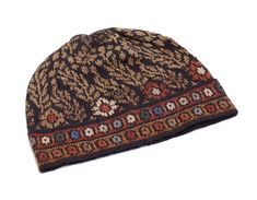 Tibet Embroidered Bolivian Alpaca Hat -Toboggan for Men or Women – Invisible World US Bohemian Brown Wool Hat, Brown Alpaca Beanie Hat, One Size Brown Alpaca Hat, Handmade Wool Brown Hats, Handmade Brown Wool Hat, Traditional Brown Winter Hat, Alpaca Hat, Woolen Cap, Alpaca Scarf