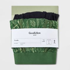 Get ready to take on the day in cool comfort with the 2-Pack Postcard Print Trunks from Goodfellow & Co™. These mid-rise trunks are crafted from soft, stretchy fabric for comfortable all-day wear. Plus, the full elastic waistband provides you a flexible, secure fit. It includes two pairs — one in a solid color and the other featuring allover postcard print — to add variety to your underwear drawer. Goodfellow & Co™: Feel good in what you wear, anywhere. Green Casual Bottoms Multi-pack, Casual Green Bottoms Multi-pack, Casual Green Multi-pack Bottoms, Postcard Printing, All In Motion, Boxer Briefs, Stretchy Fabric, Forest Green, Fabric Care