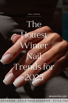 Winter Nail Designs Simple, Classy Christmas Nails Acrylic, Christmas Nails 2024 Trends, Winter Nail Trends, Nail Designs Simple, Holiday Nail Colors, Holiday Nails Winter, New Nail Trends, Trends 2025