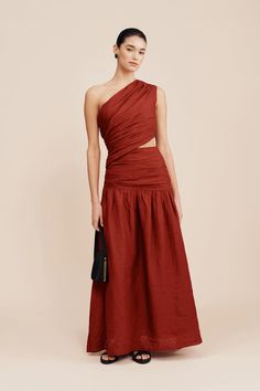 Joslin Dress, Polka Dot Embroidery, Dot Embroidery, Rose Maxi Dress, Elegant Cocktail Dress, Bridesmaid Inspiration, Dress Gift, Shoulder Design, Merlot