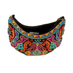 MARY FRANCES Majorca Crossbody Handbag Bag NEW SKU: BAG S001-938 $175.00 Fantastic flashes of color adorn this hand-beaded and embroidered crossbody handbag that is a sure fire attention getter. It's soft-body structure and roomy interior make it ideal for everyday wear. 10 x 2 x 9" Strap Length End to End: 46" Strap Drop: 25" Removable padded-shoulder crossbody chain strap, zipper closure, inside pocket, fits a cell phone UPC 634010012038 SHIPS IN 1-2 WEEKS Mary Frances, A Cell, Majorca, Chain Strap, Cross Body Handbags, Inside Pocket, Everyday Wear, Handbags, Chain