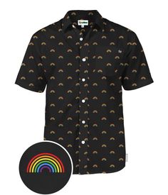 It's your way or the highway, right? Well, we've got it every way with our (Men's) Black Rainbow All the Way button down shirt, featuring hundreds of teeny rainbows Tipsy Elves, Black Rainbow, Pride Outfit, Rainbow Shirt, Mens Cuts, Rainbow Print, Nice Design, All The Way, Hawaiian Shirt