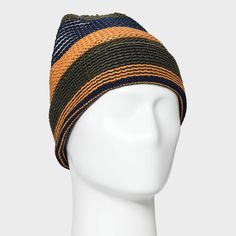 Give any ensemble a pop of cool appeal with this Recycled Polyester Lined Striped Beanie from Goodfellow & Co™. Made from a heavyweight knit fabric, this recycled polyester lined beanie hat sits comfortably on your head, while the folded cuff offers a snug fit. Showcasing a multicolored striped pattern for cool flair, you can pair it with a variety of ensembles. Goodfellow & Co™: Feel good in what you wear, anywhere. Striped Beanie, Winter Hats For Women, Knit Beanie Hat, Mens Fleece, Pom Beanie, Winter Knits, Hat Shop, Lining Fabric, Beanie Hat