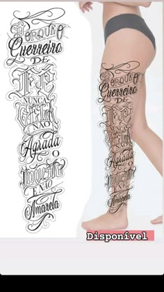 a woman's legs with the words written in different languages on them and an image of