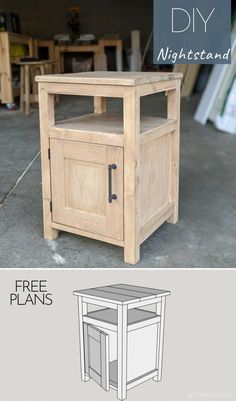 an unfinished cabinet with the door open to show it's interior and side panels