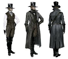 Hunter City Attire from Bloodborne Bloodborne Outfits Concept Art, Vampire Hunter Clothes, Bloodborne Reference, Character Art Outfits, Bloodborne Character Design, Bloodborne Character Art, Bloodborne Fashion, Victorian Concept Art, Bloodborne Art Hunters