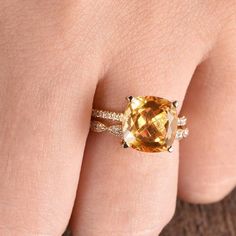 Swiss Blue Topaz Engagement Ring, Aquamarine Engagement Ring Rose Gold, Citrine Wedding Ring, Yellow Gemstone Ring, Citrine Engagement Ring, Cushion Cut Wedding Rings, Citrine Ring Engagement, Citrine Earrings Studs, Engagement Ring Solitaire